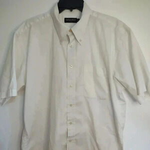 Thomas Smith Men's Button Up White Collared Shirt